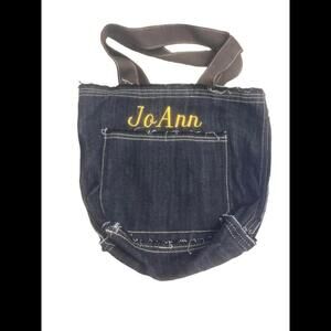 Thirty One Women's Purse Mini Retro Tote Bag Distressed Denim “Jo Ann “